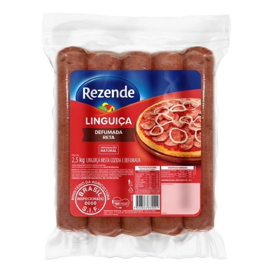 LINGUIÇA CALABRESA RETA RESFRIADA REZENDE 2.5KG LINGUIÇA CALABRESA RETA RESFRIADA REZENDE 2.5KG